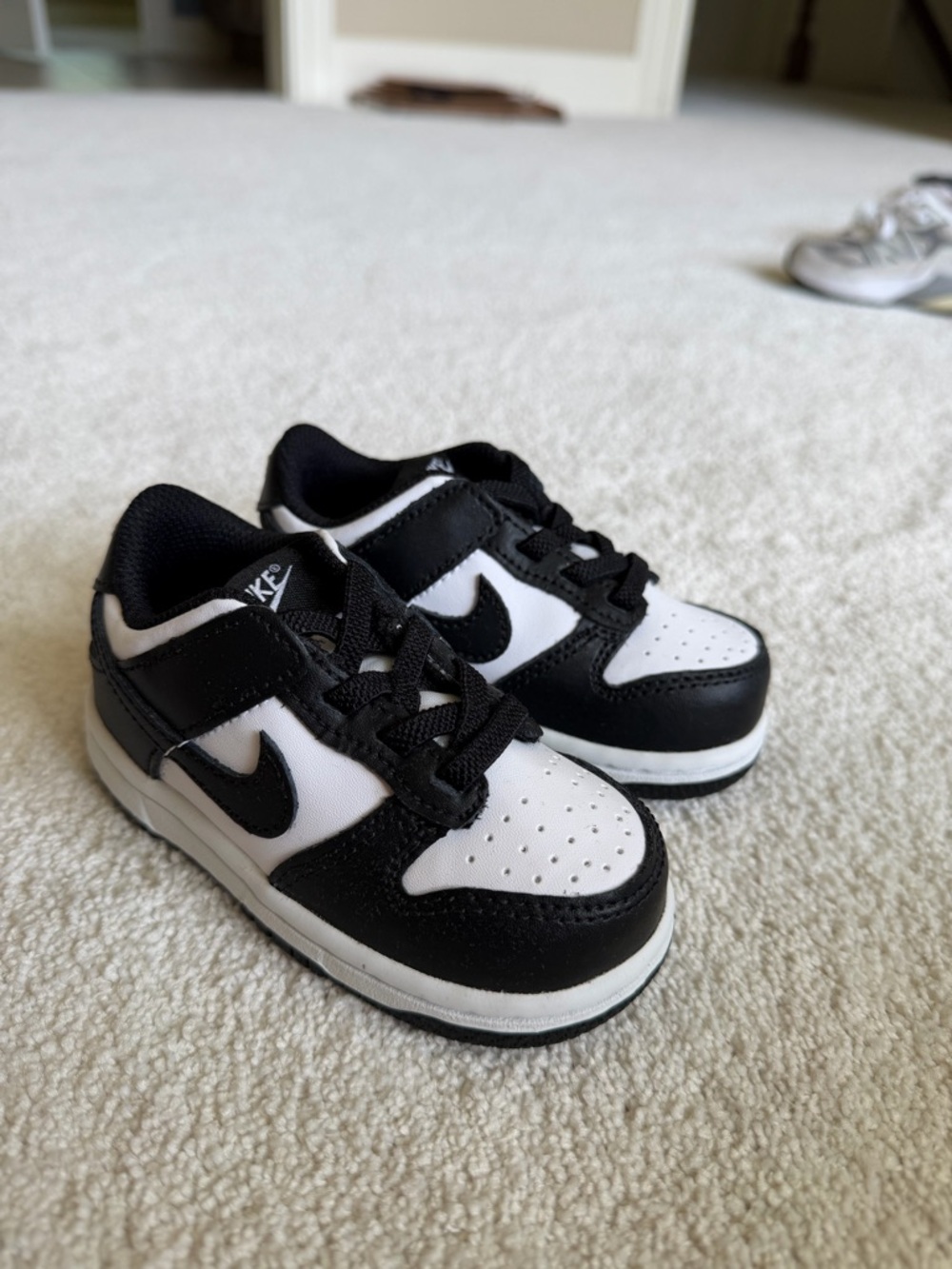 Nike Kids Black and White Low-Top Sneakers